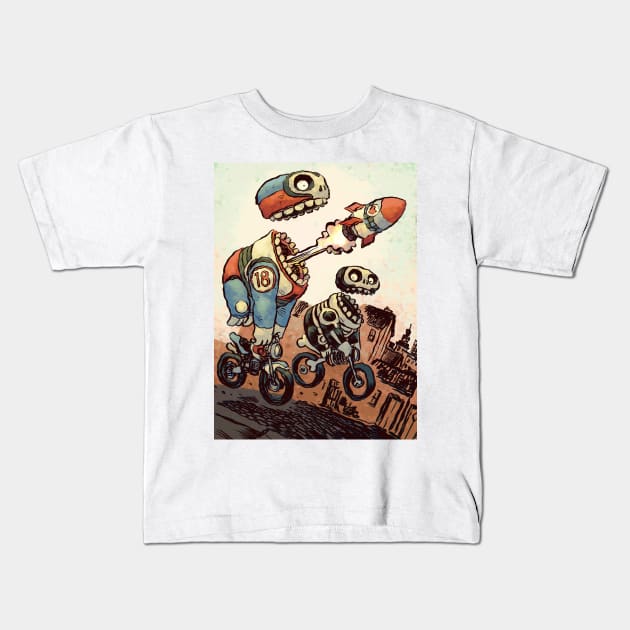 Love Missile Hooligans Kids T-Shirt by jesse.lonergan